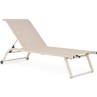 Gartenliege Taylor 2er-Set mit Rollen, Whsiper