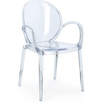 Gartenstuhl Camilla 4er-Set mit Armlehne, Transparent