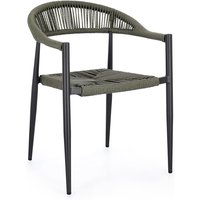 Gartenstuhl Jandia aus Aluminium, Anthrazit / Grün
