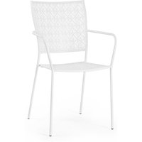 Gartenstuhl Lizette 4er-Set aus Metall, Weiß