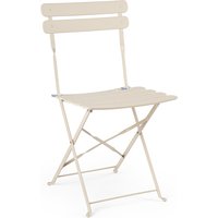 Gartenstuhl Yasmin 2er-Set aus Metall, Champagner