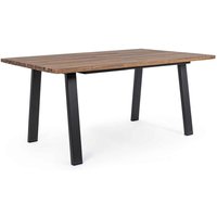 Gartentisch Oslo, Tischplatte Akazie, 160x90 cm, Anthrazit