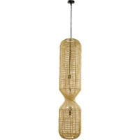 Hängeleuchte Malabo aus Papier 132 cm, Beige
