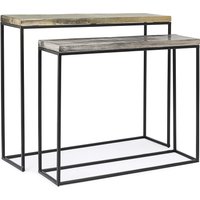 Konsole Amira 2er-Set aus Aluminium