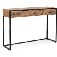 Konsole Egon aus Akazienholz mit Schubladen, 115 cm