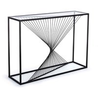Konsole Espiral aus Metall Schwarz, 107 cm