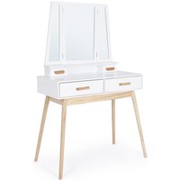 Konsole Ordinary aus Kiefernholz mit Spiegel, 90 cm