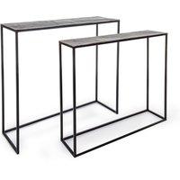 Konsole Tahir 2er-Set aus Aluminium