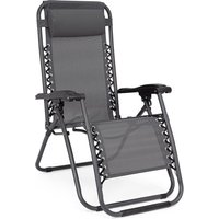 Liegestuhl Santana 2er-Set aus Metall, Anthrazit Liegestuhl Santana 2er-Set aus Metall, Anthrazit