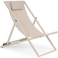 Liegestuhl Taylor 2er-Set aus Aluminium, Whsiper