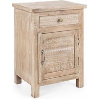 Nachttisch Mayra aus Mangoholz, 44 cm