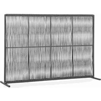 Paravent Paxson aus Aluminium 180 cm, Anthrazit