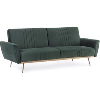 Schlafsofa Johnny in Samt-Optik, Grün