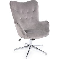 Sessel Farida aus Samt, Grau