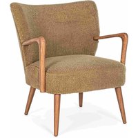 Sessel Moritz aus Teddy Stoff, Braun