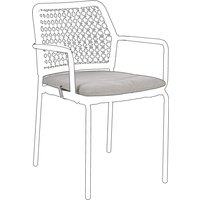 Sitzkissen Rajada 2er-Set aus Wasserabweisendem Stoff, Natur