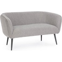 Sofa Avril aus Bouclè-Stoff 2-Sitzer, Grau