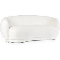 Sofa Tecla aus Boucle-Stoff, Weiß