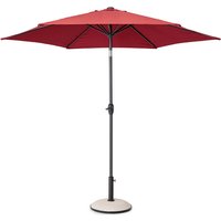 Sonnenschirm Kalife aus Metall Ø 270 cm, Burgunder