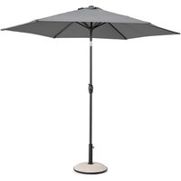 Sonnenschirm Kalife aus Metall Ø 270 cm, Dunkelgrau