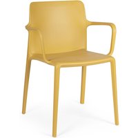 Stuhl Chloris 4er-Set mit Armlehne, Ocker