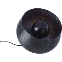 Tischleuchte Ishan Groß aus Metall, Schwarz