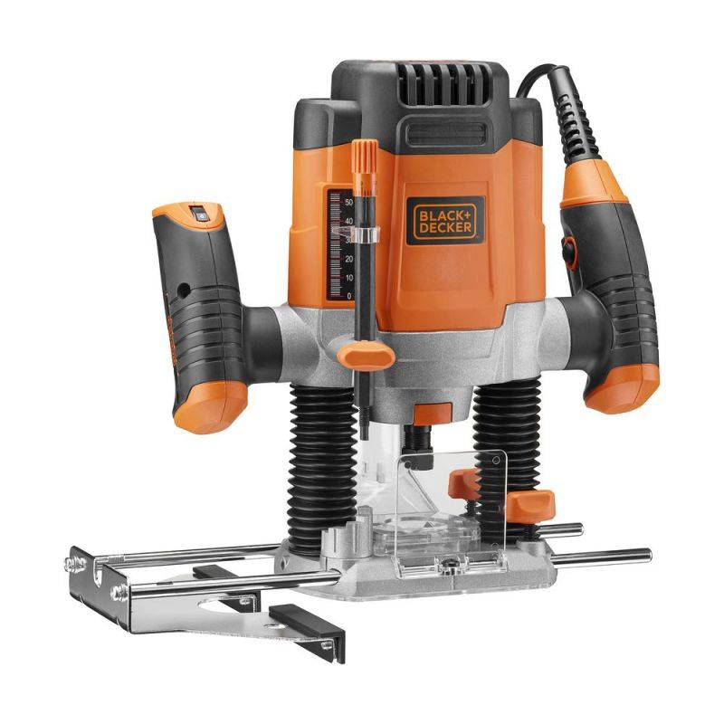 Black + Decker 1.200W Elektronik Oberfräse - KW1200E-QS von Black & Decker