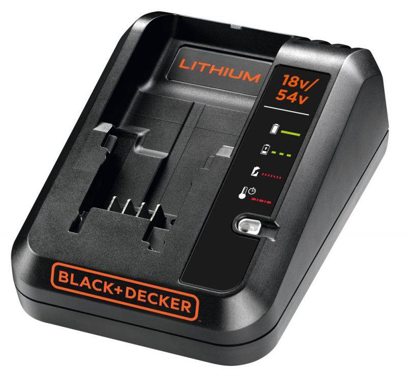 Black + Decker 54V / 18V Akku-Ladegerät, 2A Ladestrom - BDC2A-QW von Black & Decker