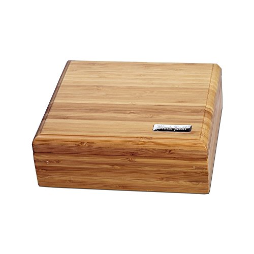 Black Leaf Tabak-Box aus Bambus - 175x160x60mm von altrado Headshop