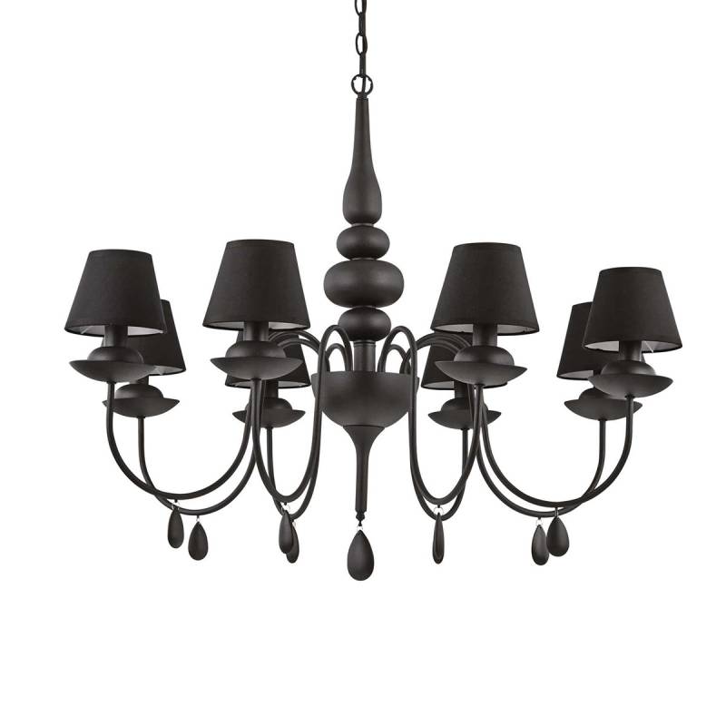 Blanche Metall Kronleuchter SP8, Schwarz, Ø: 92 cm
