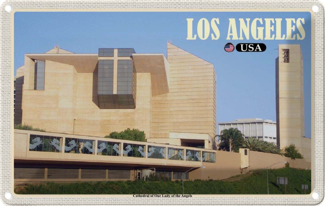 Blechschild 18x12 cm - Los Angeles Cathedral Our Lady of Angels