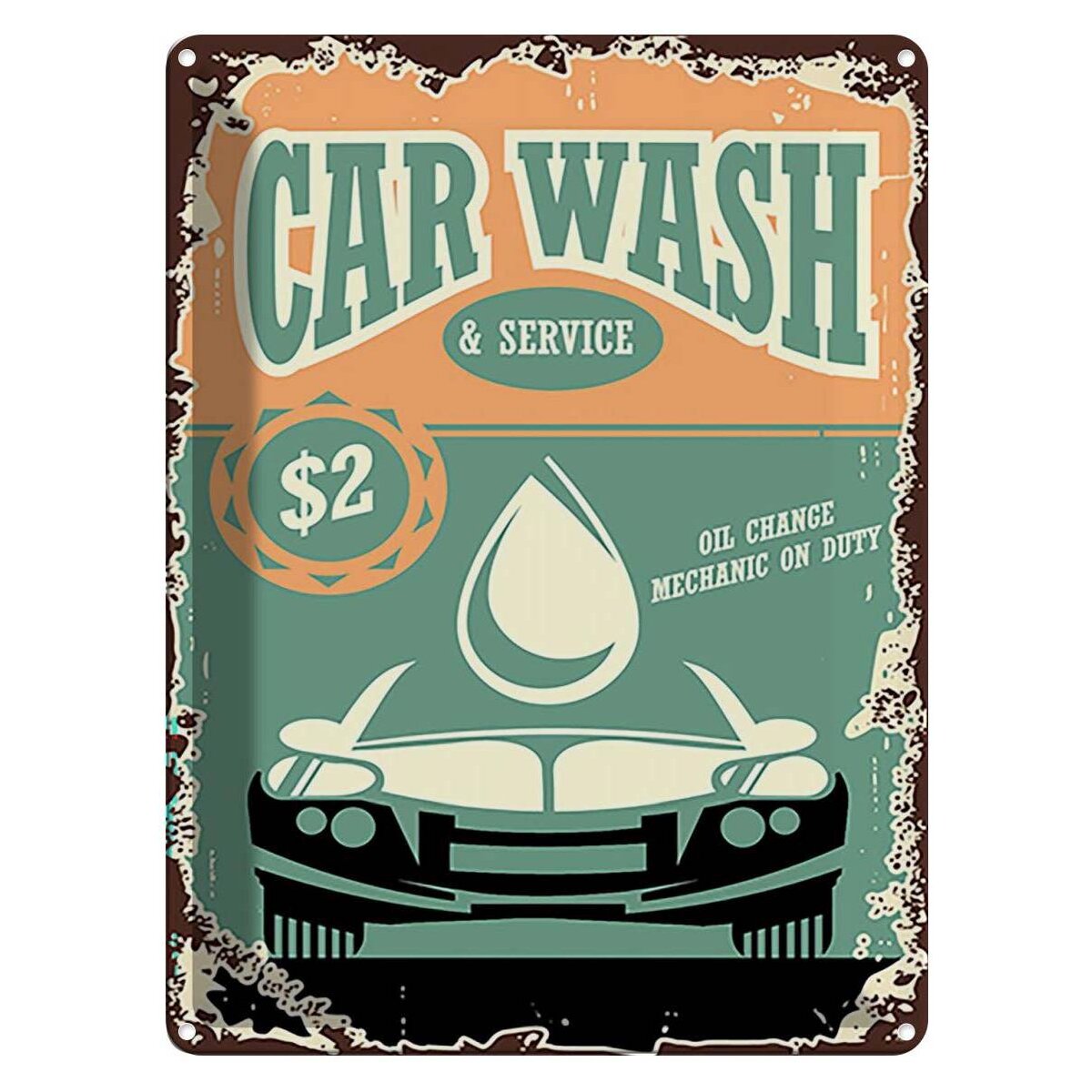 Blechschild 40x30 cm Warnschild Hinweisschild Car Wash Service mechanic on duty Blechschild 40x30 cm Warnschild Hinweisschild Car Wash Service mechanic on duty