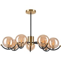 Blendarme Deckenlampe Glas G9 7-flammig Kugeln in Gold Blendarme Deckenlampe Glas G9 7-flammig Kugeln in Gold von Lamkur