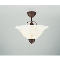 Blendarme Deckenlampe Messing Antik Glas Marmor Ø35 cm von Berliner Messingleuchten