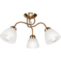 Blendarme Deckenlampe Metall Glas 3-flammig E27 Antik von Lamkur