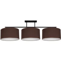 Blendarme Deckenlampe Stoff Schwarz Braun E27 L:100 cm Blendarme Deckenlampe Stoff Schwarz Braun E27 L:100 cm von Belis