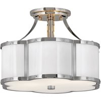 Blendarme Deckenleuchte E27 Nickel Weiß aus Metall Glas Blendarme Deckenleuchte E27 Nickel Weiß aus Metall Glas von ELSTEAD