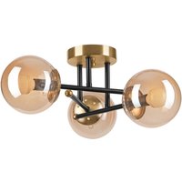 Blendarme Deckenleuchte in Gold Glas Metall 3-flammig Blendarme Deckenleuchte in Gold Glas Metall 3-flammig von Lamkur