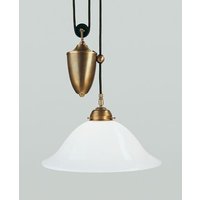 Blendarme Hängelampe Berliner Messing Glas E27 B:35 cm von Berliner Messingleuchten
