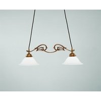 Blendarme Hängelampe Messing Glas Ornamente E27 68 cm von Berliner Messingleuchten GmbH