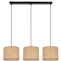 Blendarme Hängelampe Stoff Braun 3-flmg 70 cm länglich Blendarme Hängelampe Stoff Braun 3-flmg 70 cm länglich von Belis