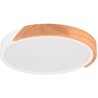 Blendarme LED Deckenlampe Holz rund Ø31,5 cm 20 W Weiß von Trio