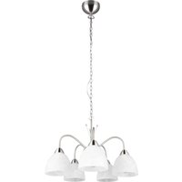 Blendarme Pendelleuchte Metall Glas Nickel Weiß 5-flmg von Trio