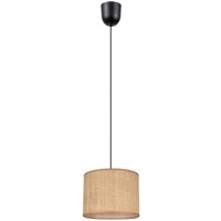 Blendarme Pendelleuchte Stoff Braun E27 Ø20 cm rund von Belis