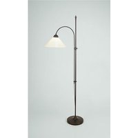 Blendarme Stehlampe Messing Antik Glas Elfenbein 160 cm von Berliner Messingleuchten