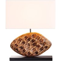 Blendarme Tischlampe Stoff Akazie Kautschuk wohnlich von Invicta Interior