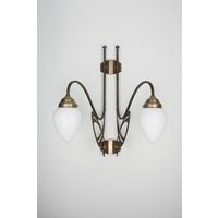 Blendarme Wandleuchte Berliner Messing Glas B:55 cm E27 von Berliner Messingleuchten GmbH
