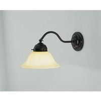 Blendarme Wandleuchte Echt-Messing Glas E27 Elfenbein von Berliner Messingleuchten GmbH