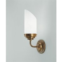 Blendarme Wandleuchte Messing Glas wohnlich E27 T:14 cm von Berliner Messingleuchten GmbH
