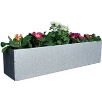 Blumenkasten für Eindrehhalterung Silberfarben 20 x 20 cm 80 cm